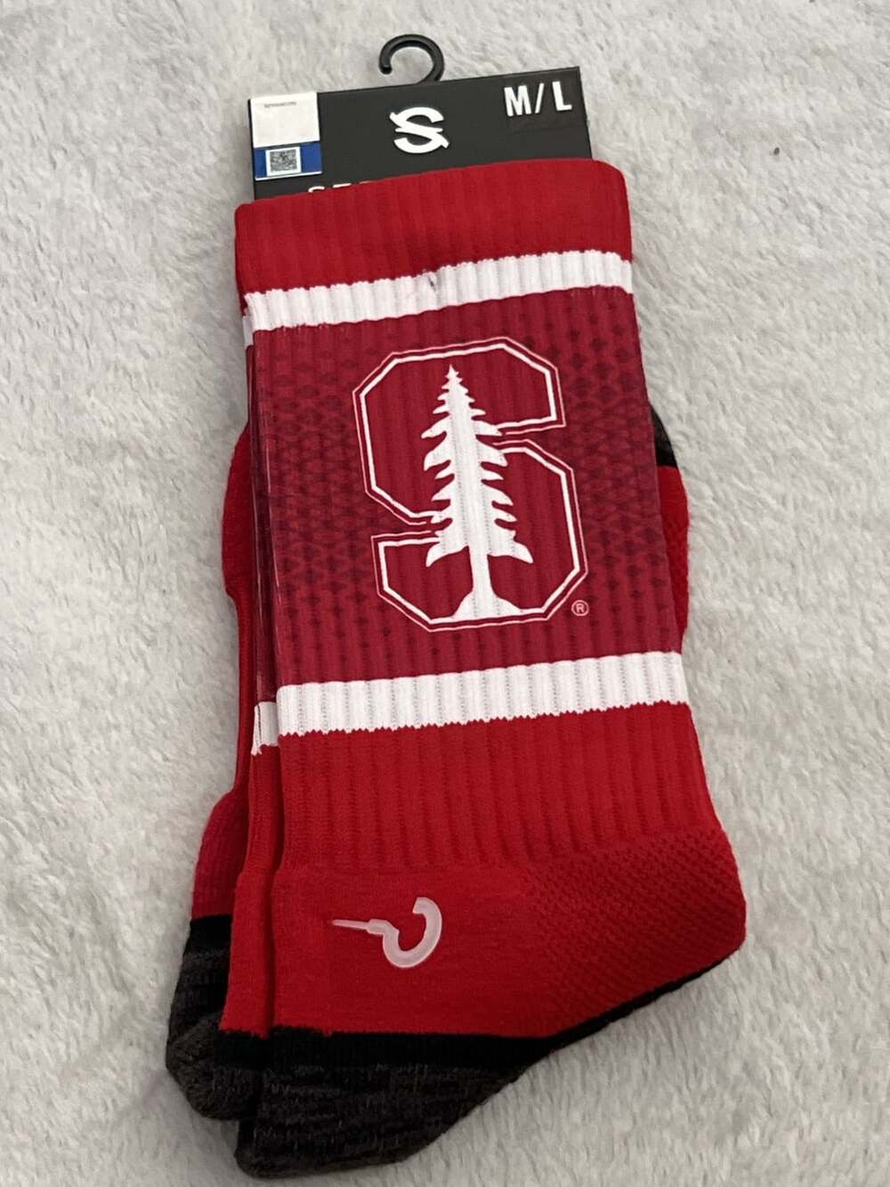 Strideline Stanford Cardinal Crew Socks Size M/L Premium Red NCAA
